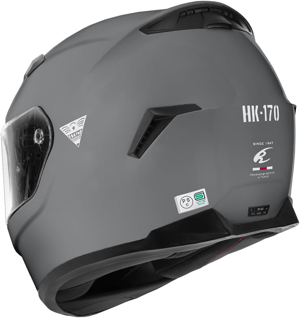 Detalle de コミネ HK-170 FL システムヘルメット Basalt Grey M、跳ね上げ式シールド・インナーサンバイザー搭載