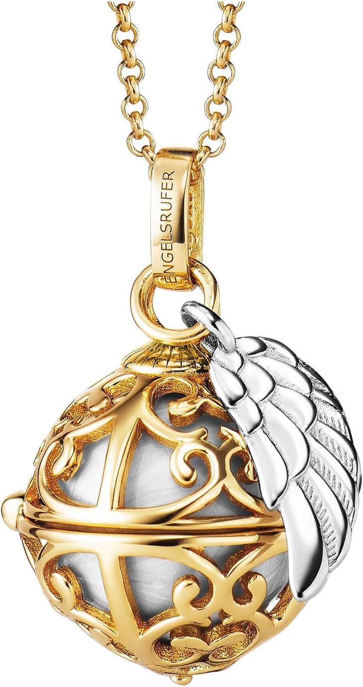 Detalle de Engelsrufer Damen Anhänger für Halskette mit Flügel aus Sterling Silber – mit austauschbarer Klangkugel
