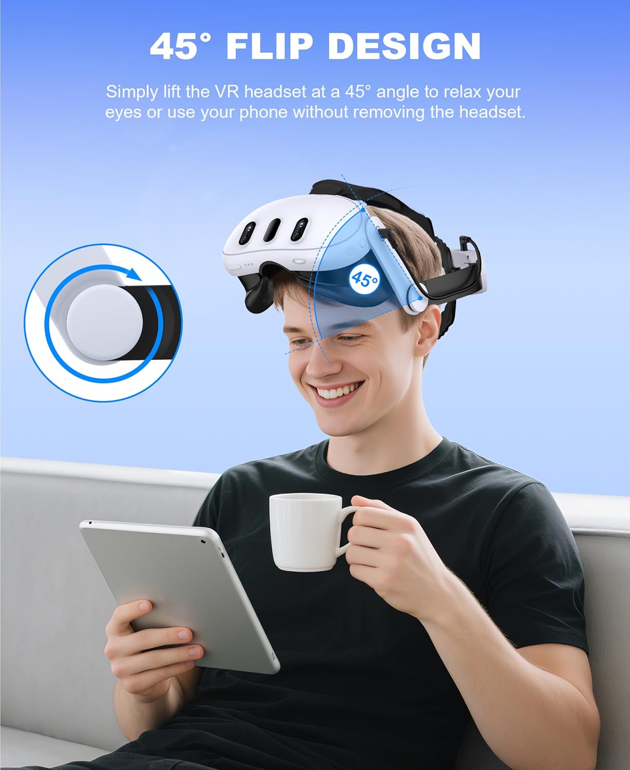Thumbnail 5 de HELLCOOL Komfort Headstrap mit 10000 mAh Akku – kompatibel mit Meta Quest 2, 3 und 3S