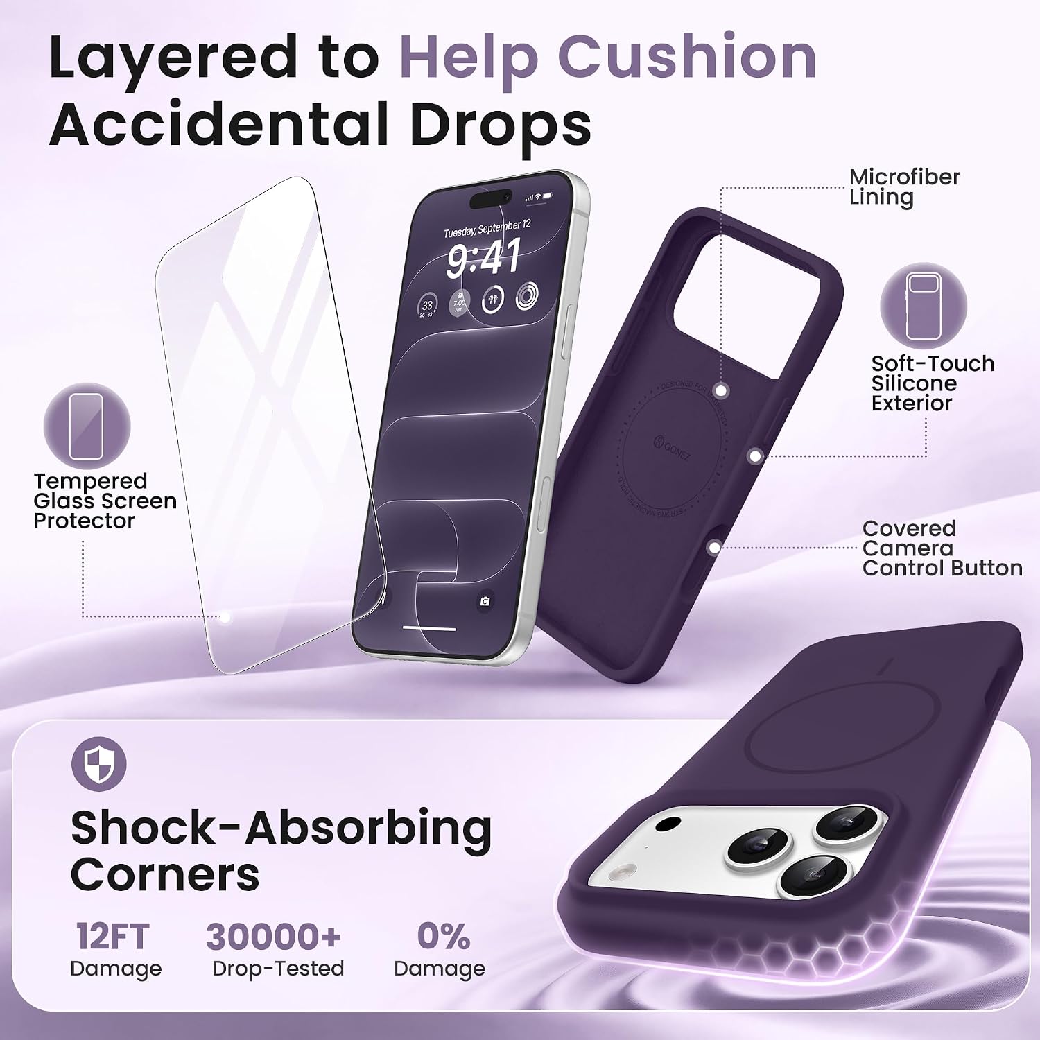 Detalle 2 de GONEZ Magnetic iPhone 17 Pro Case 6.3 inch