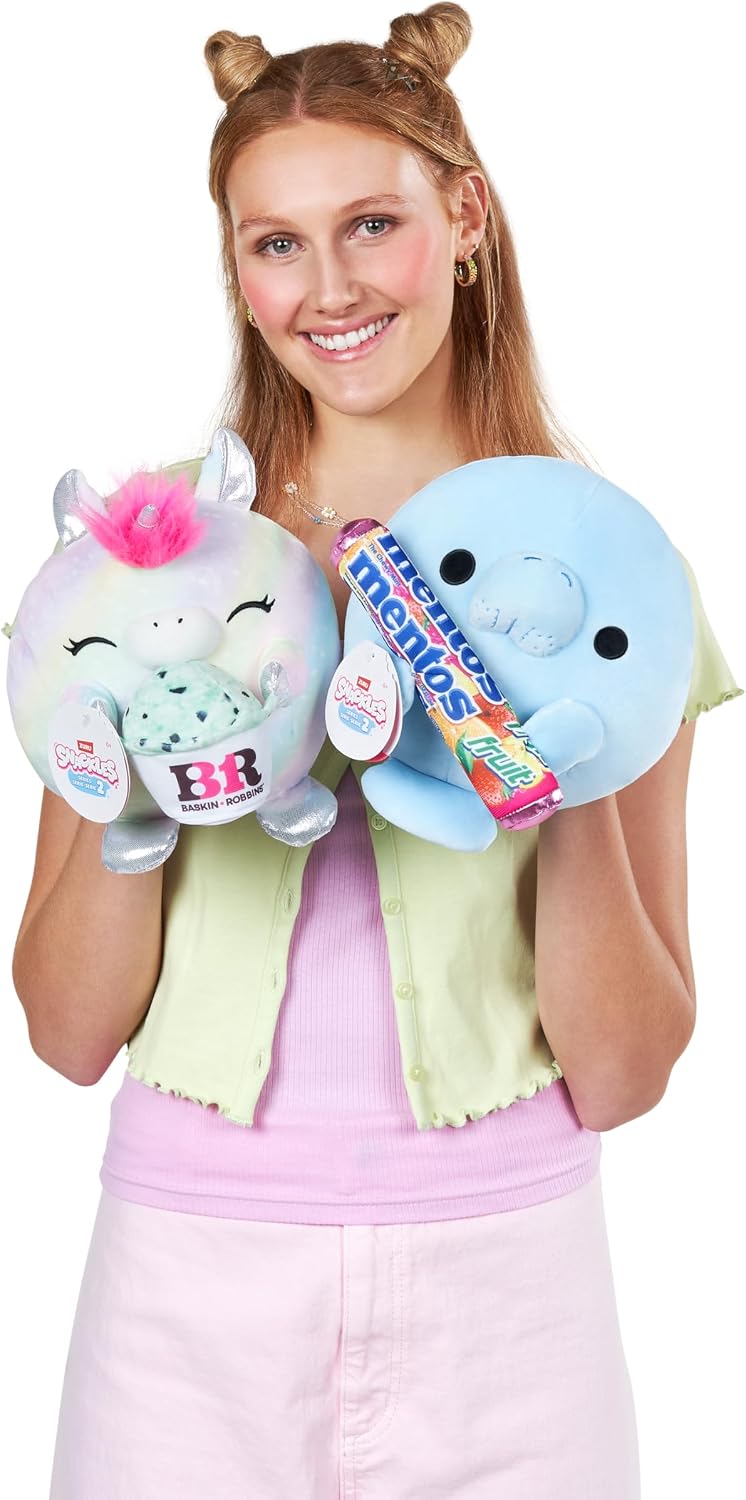 Detalle 2 de Snackles Serie 2 Marty (20 cm) von ZURU – kuschelig-weiches Plüschtier mit lizenziertem Snackle-Accessoire