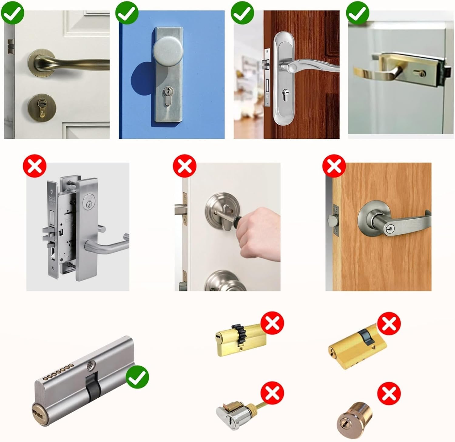 Thumbnail 2 de ICARE Türschloss Fingerabdruck Smart Lock 60–90 mm