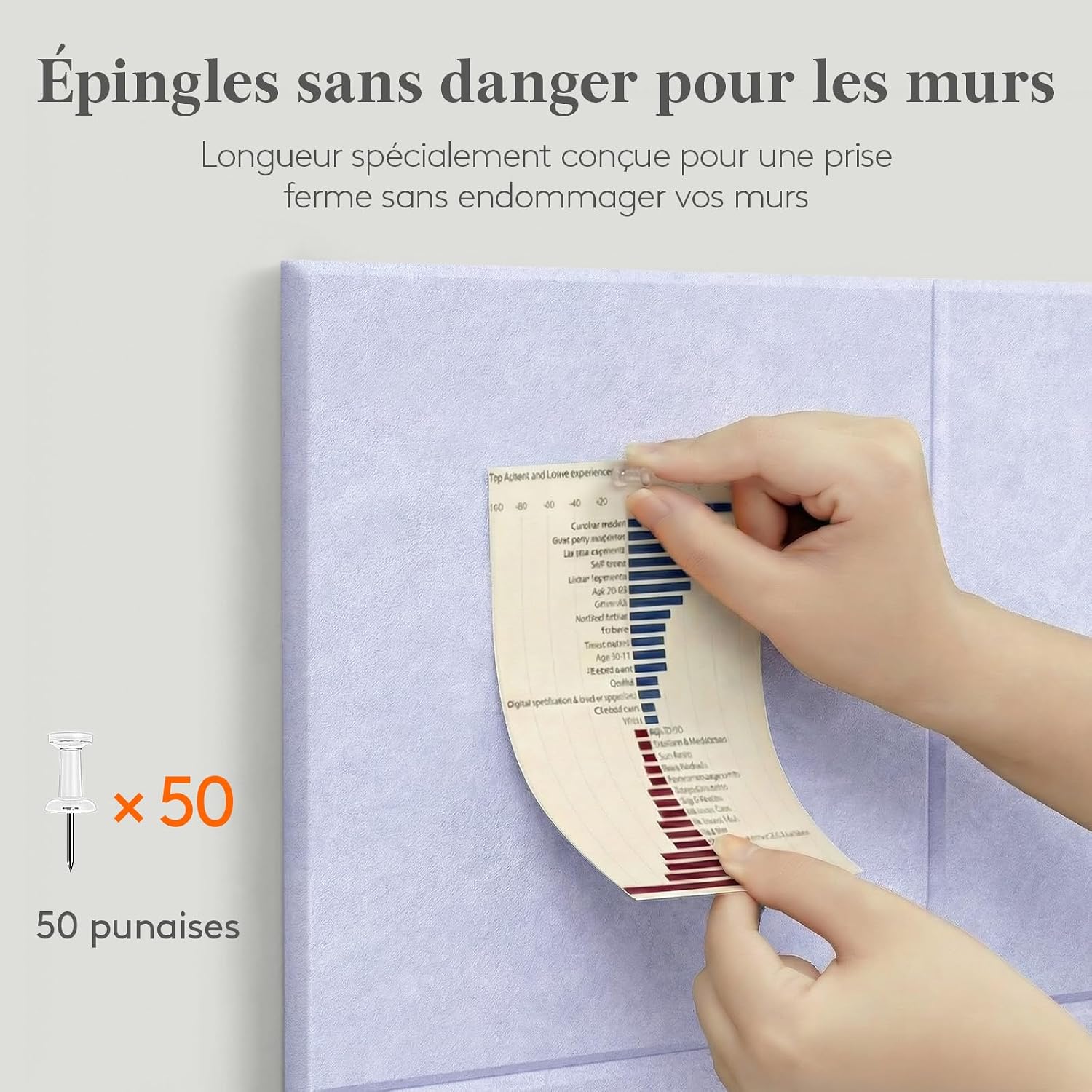 Detalle de Lifewit Tableau adhésif en feutre décoratif — lot de 12 panneaux 120 x 90 cm en Violet Pervenche