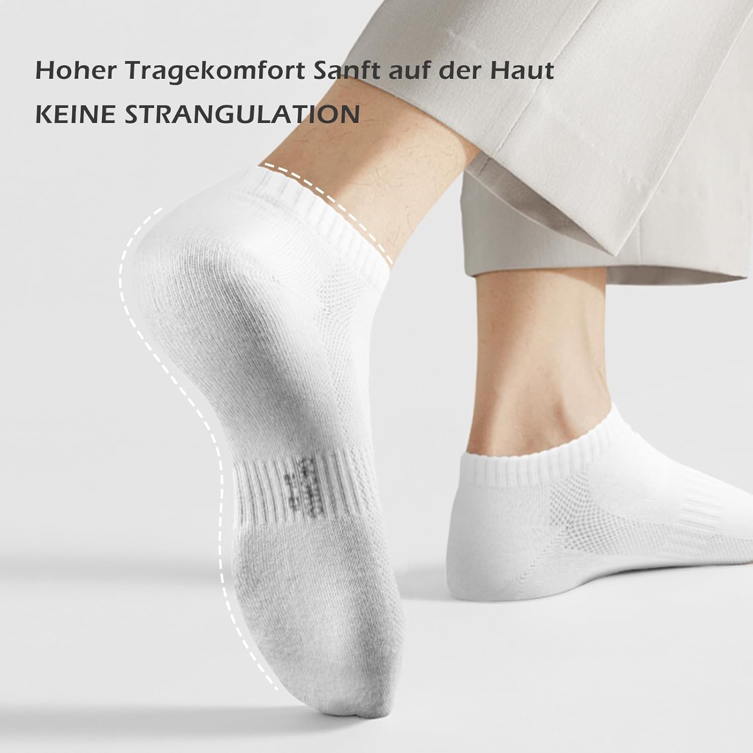 Thumbnail 1 de QINCAO Sneaker Socken (6/10 Paar) aus Baumwolle – kurze Sport- und Laufsocken für Herren & Damen