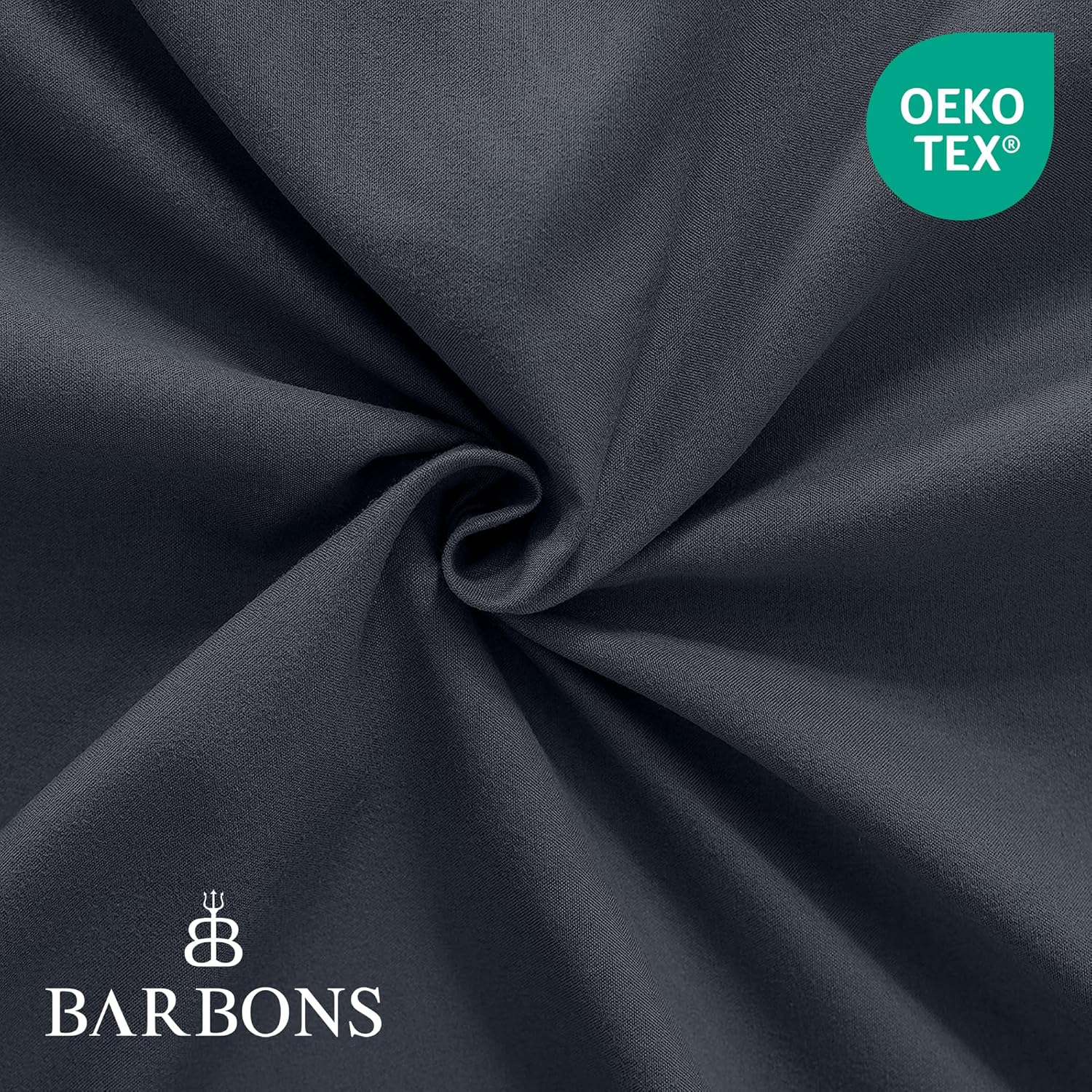 Thumbnail 4 de BARBONS Spannbettlaken 120x200 cm – 100% Baumwolle, Jersey, Oeko-Tex, Dunkelgrau