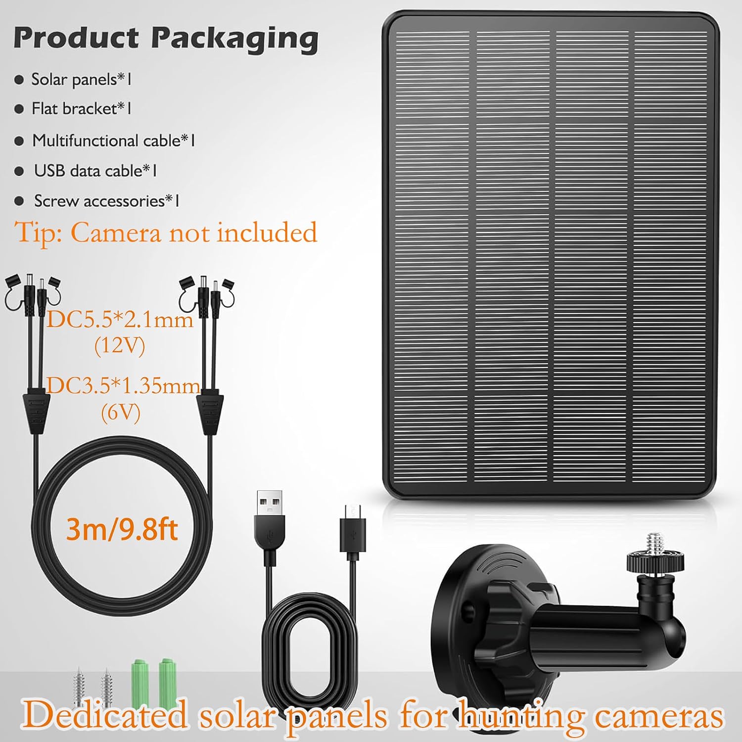 Thumbnail 1 de LIFEMOI fhhfj Solar Panel for Trail Cameras, 4,000 mAh Battery, IP66