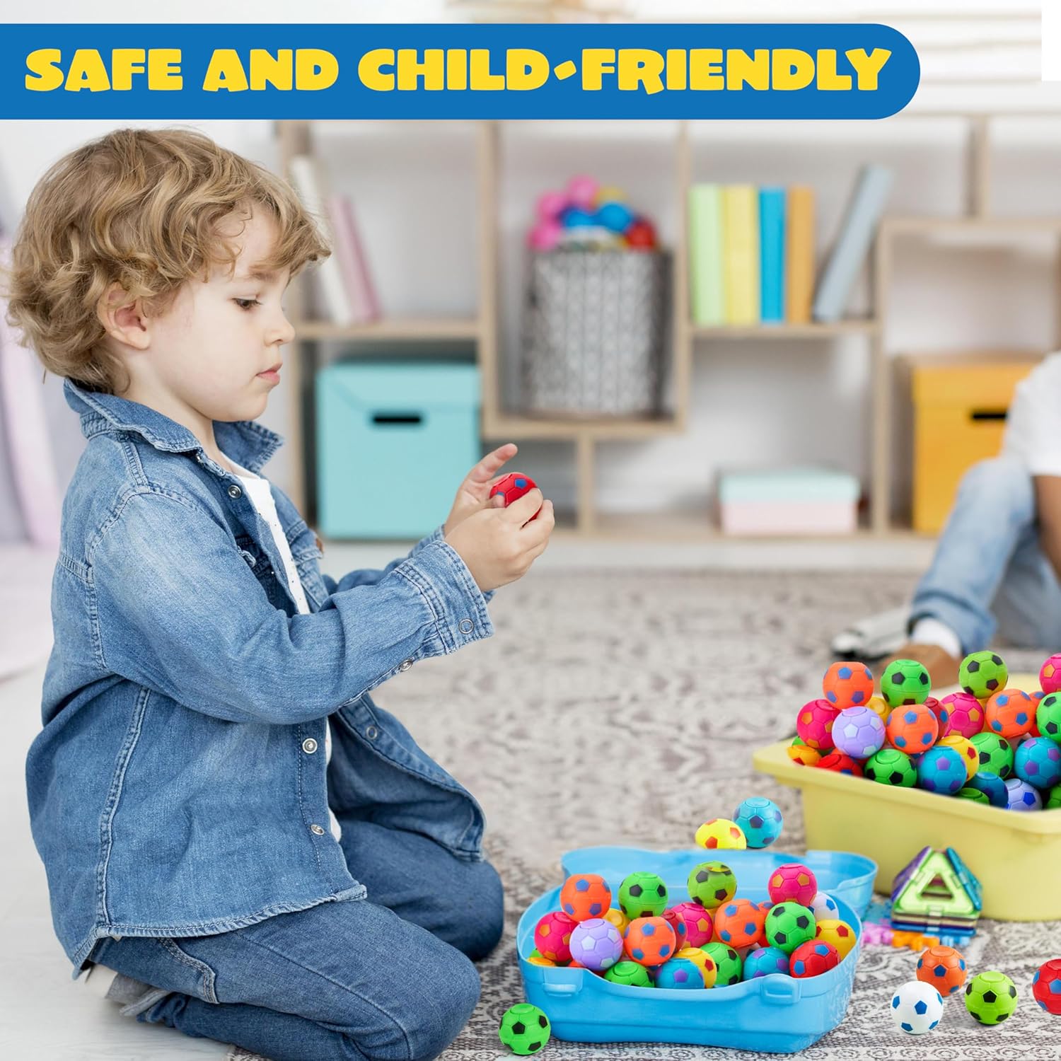 Thumbnail 2 de JOYIN 36-Pack Soccer Fidget Spinners for Kids (Soccer Ball Stress Toys)