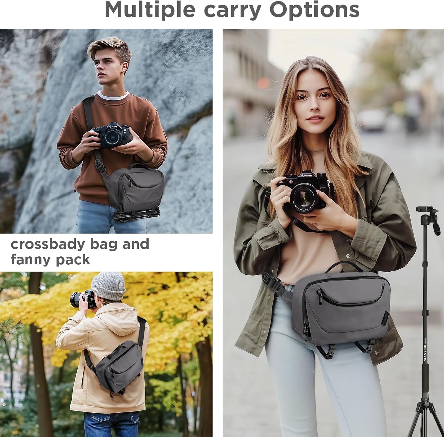Thumbnail 5 de TAAOKA Camera Sling Bag for DSLR 1