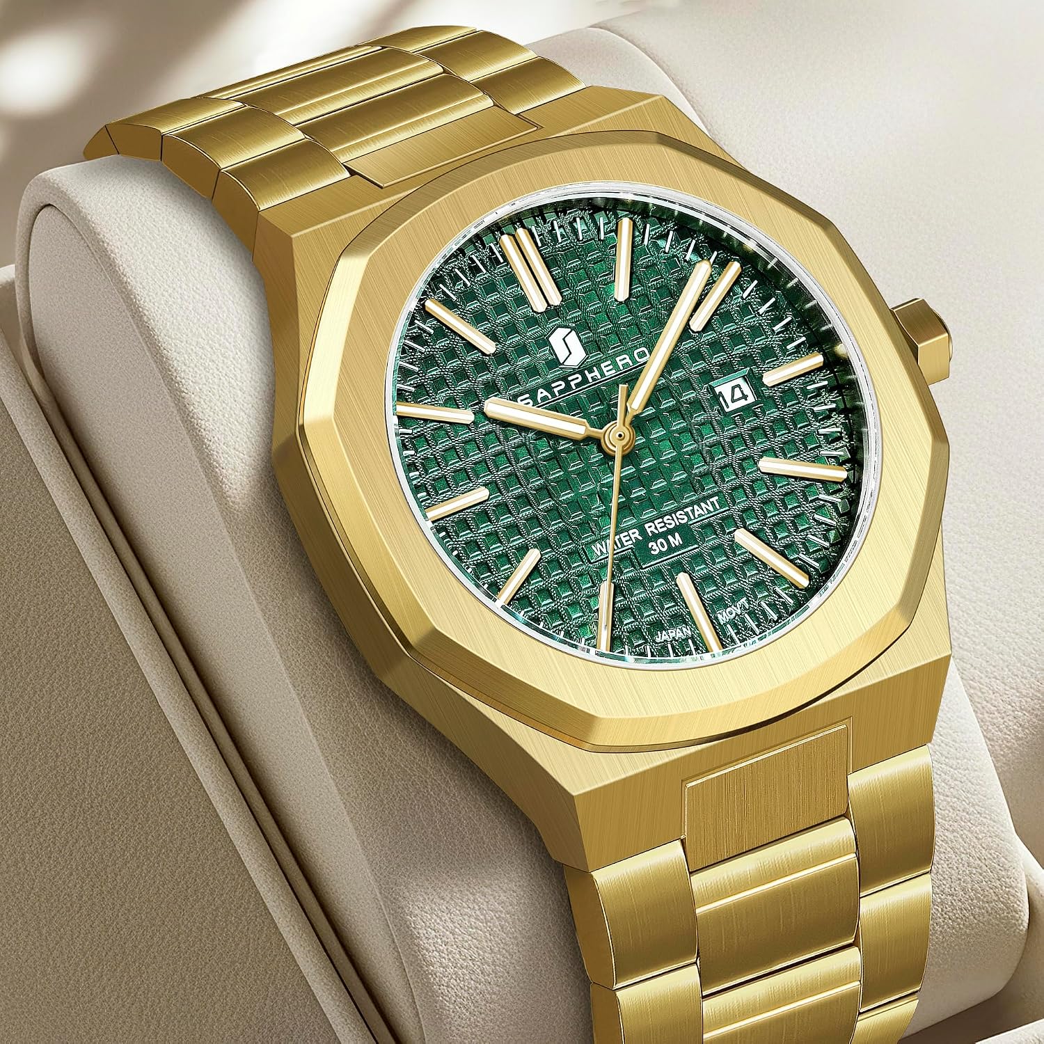 Thumbnail 4 de SAPPHERO Orologi Uomo Ottagonale 10ATM