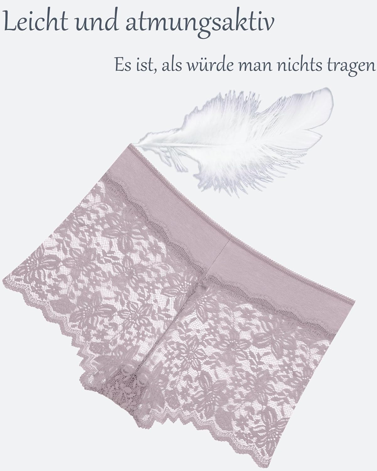 Thumbnail 4 de ALL OF SHE lot de 5 boxers femme en dentelle et coton stretch
