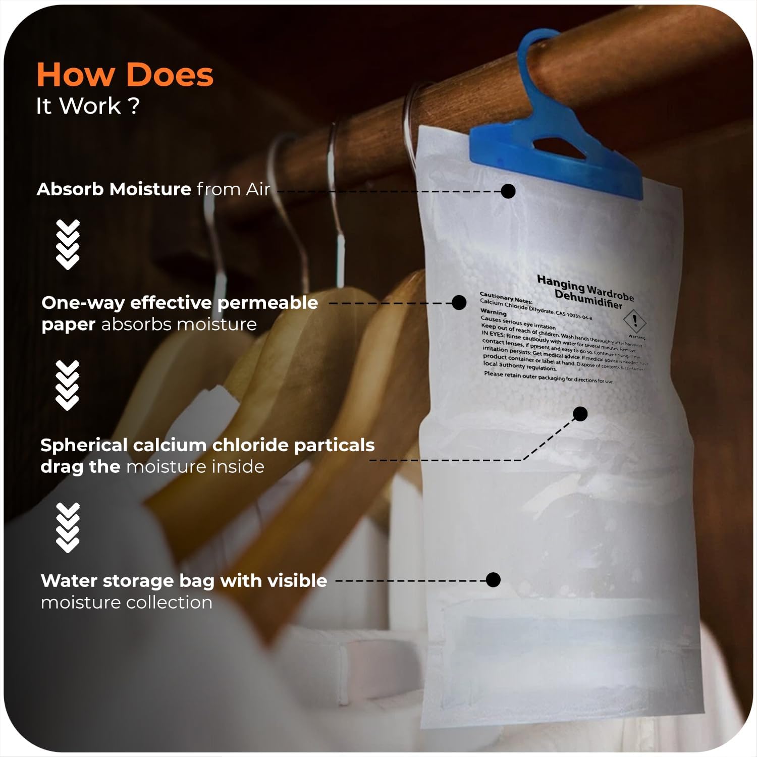 Thumbnail 1 de Roe Tenpo Wardrobe Dehumidifier Bags 12 Pack