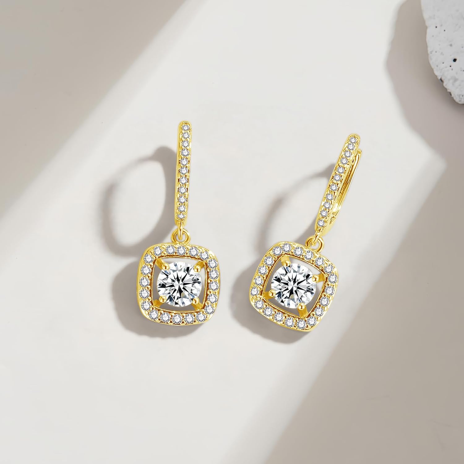 Thumbnail 2 de 925 Sterling Silber Creolen von Josfeva mit Anhänger und Cubic Zirkonia (Silber, Rosegold oder Gold)