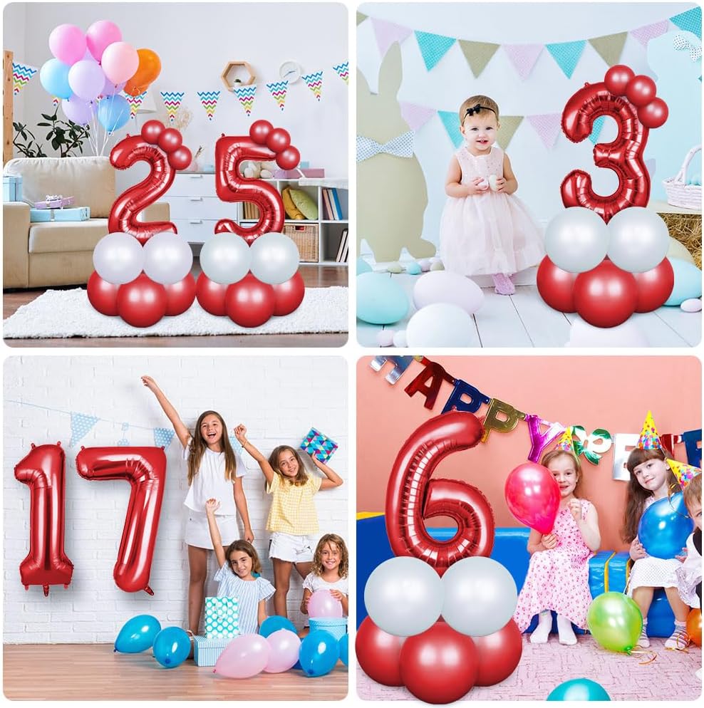 Thumbnail 6 de OFFCUP Chiffre 3 Rouge 101 cm 🎈