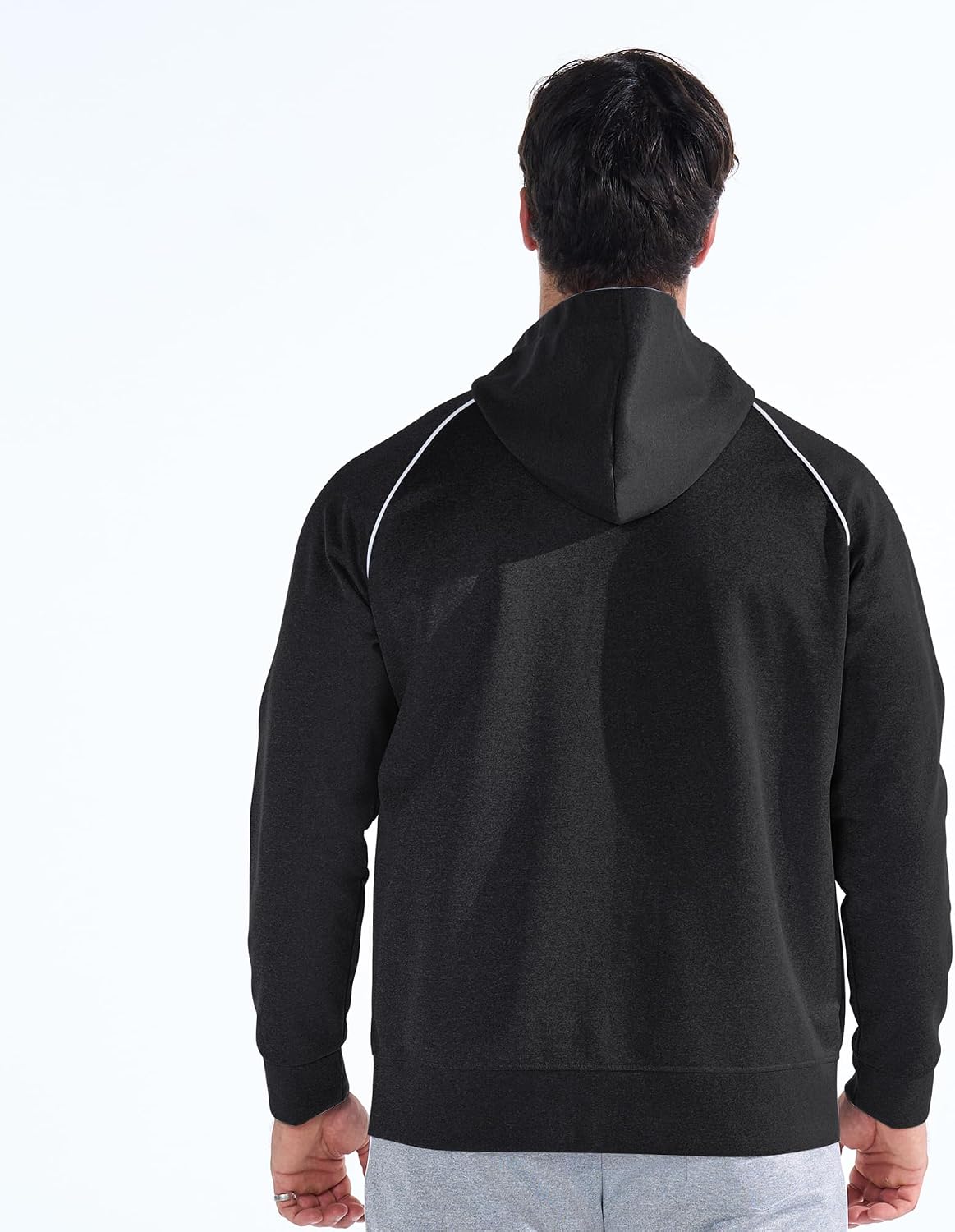 Detalle de BROKIG Mens Gym Hoodies: Zip Up Hooded Sweatshirt with Hidden Pockets