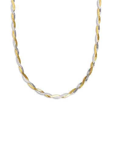 Detalle de SINGULARU Collar Mujer Lisse Twister Mix Acero — brillo duradero en acero inoxidable
