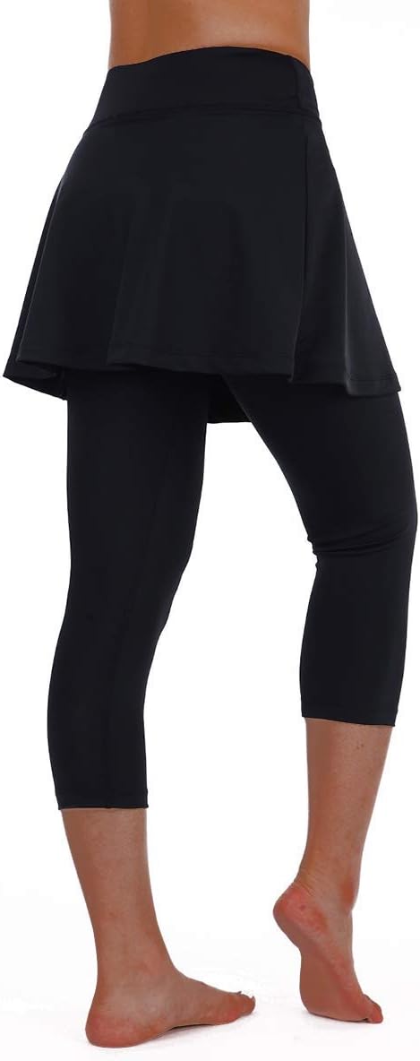 Detalle 2 de ANIVIVO Skirted Legging for Women with Pockets and Flared Skirt (3/4 Length)