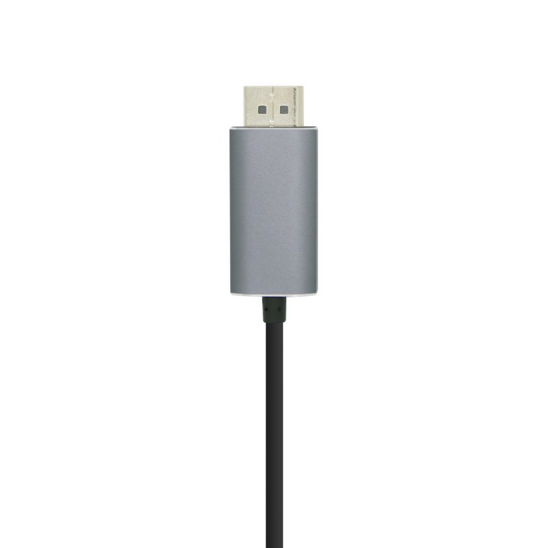 Detalle 1 de Aisens Cable USB-C a DisplayPort 1.8 m (Plateado/Negro) — plug and play para 4K