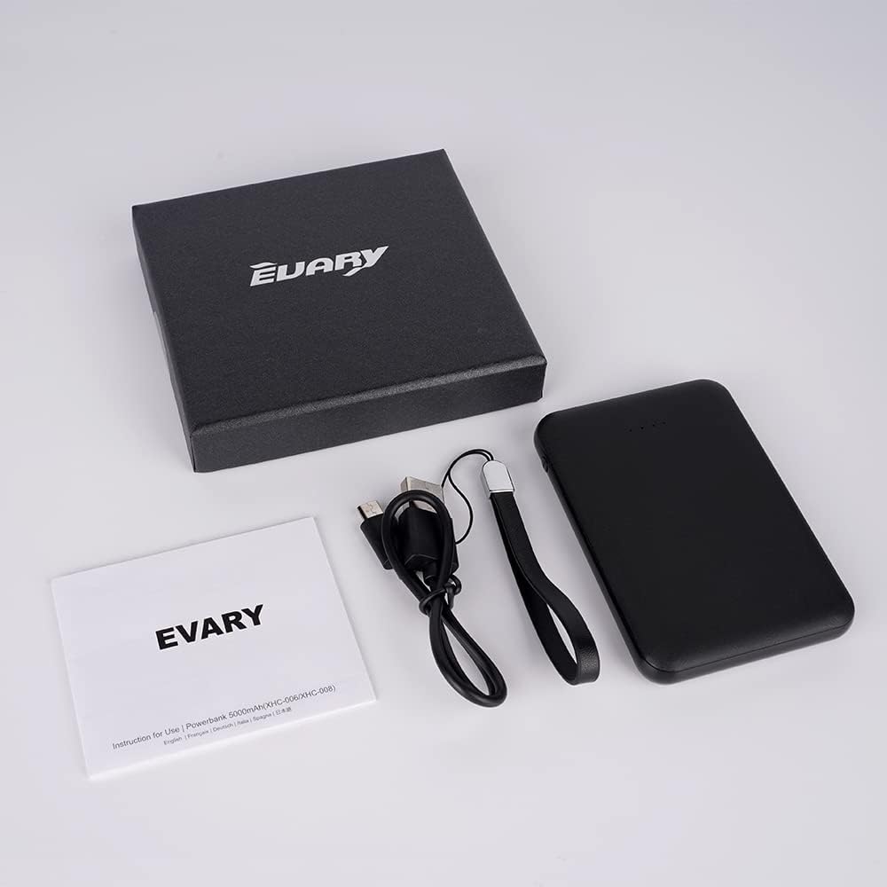 Thumbnail 6 de EUARY Power Bank 5000 mAh batteria esterna portatile nero