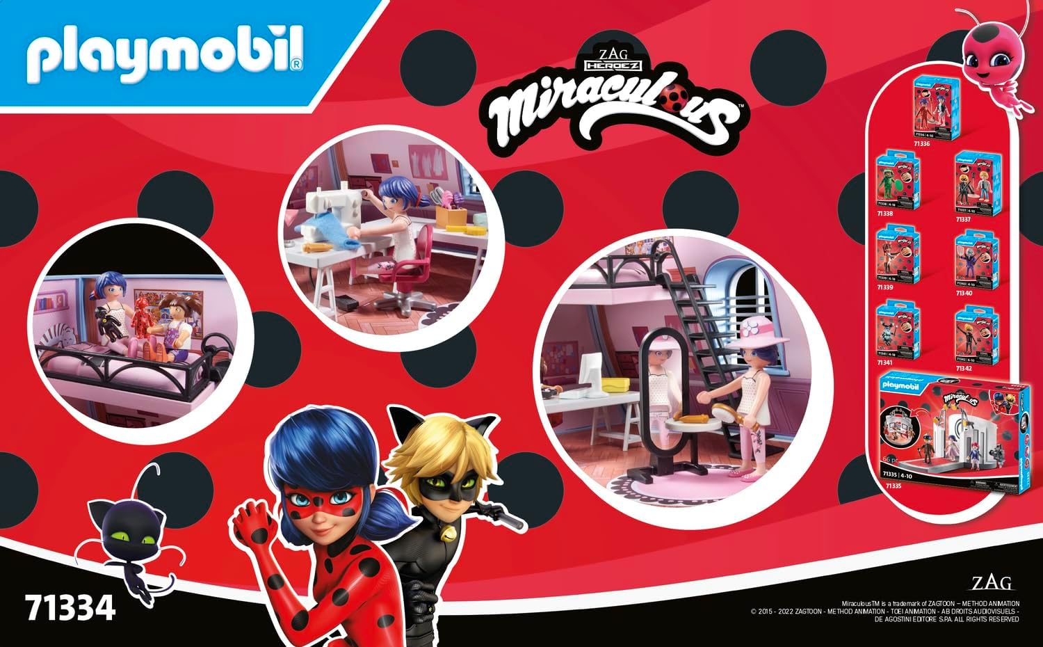 Detalle de PLAYMOBIL Miraculous 71334 Miraculous: Marinettes Loft – detailreiches Loft-Set für Kinder ab 4 Jahren