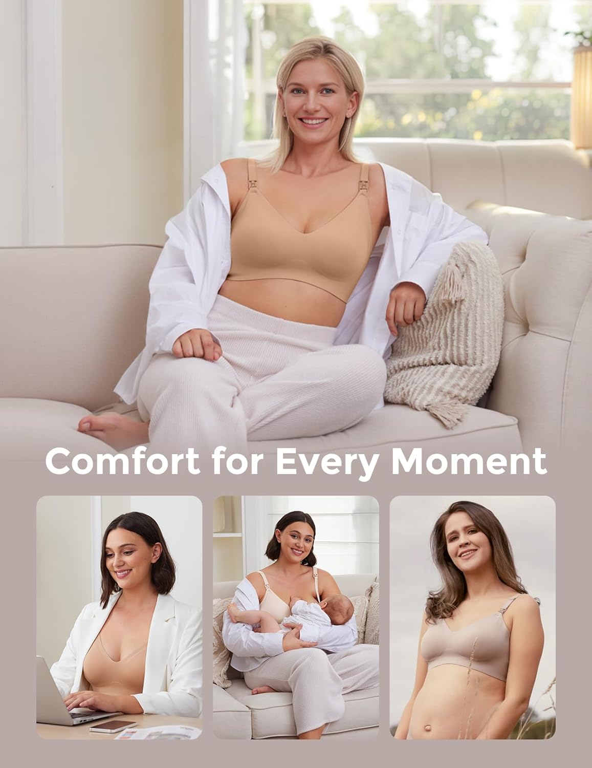 Thumbnail 6 de Momcozy Nursing Bras for Breastfeeding YN21 Seamless Ultra Comfort Maternity Bra
