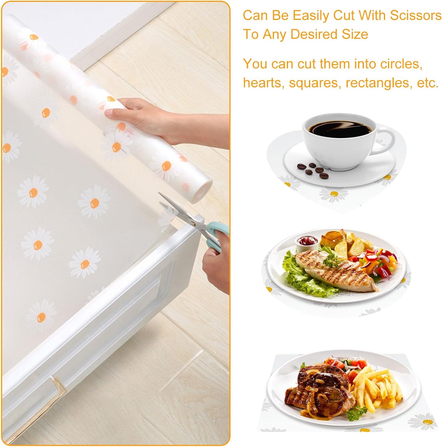 Thumbnail 4 de APOMOONS 30 × 300 cm antibakterielle Kühlschrankmatten (EVA, rutschfest, waschbar, zuschneidbar)