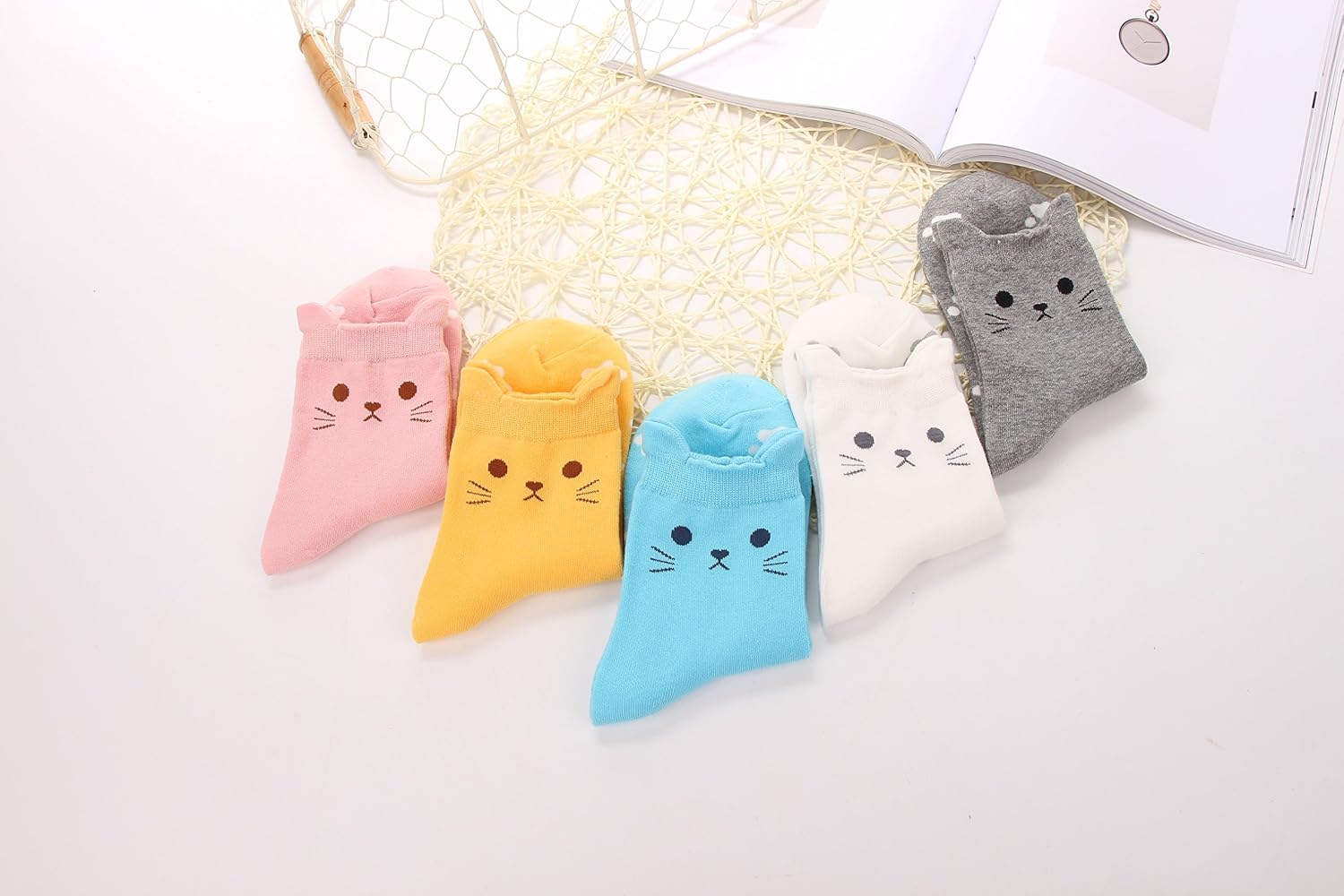Thumbnail 5 de Jeasona Women's Cat Socks 22.5-25.5cm