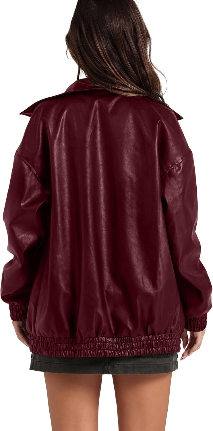 Thumbnail 2 de Sampeel Faux Leather Oversized Motorcycle Jacket
