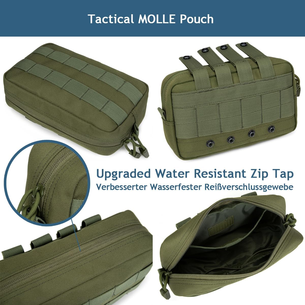 Thumbnail 4 de MUCHER EDC Pouch Molle Pouches Tactical Waist Bag (2 Pack) – Durable 1000D Utility Waist Pack