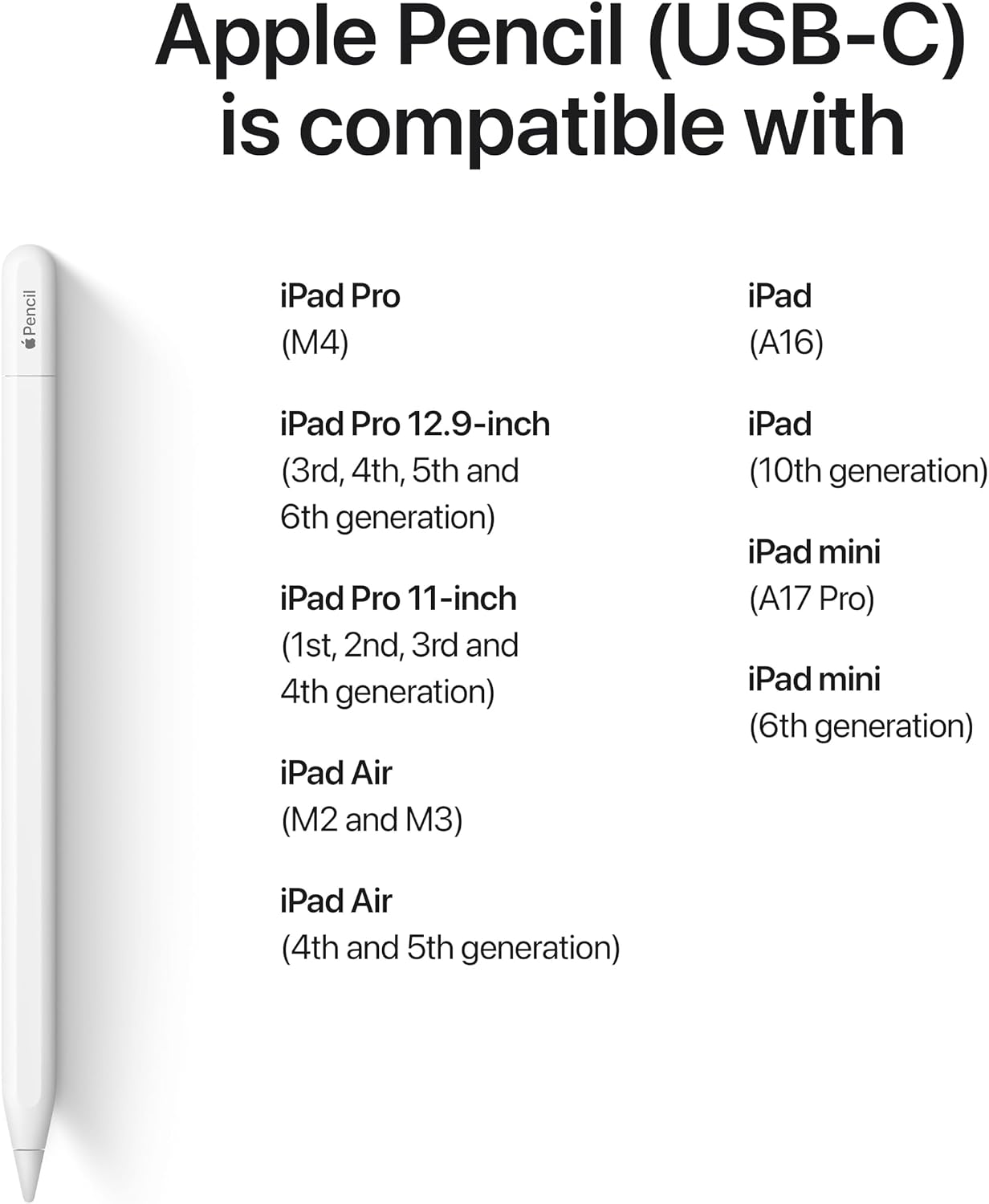 Detalle 2 de Apple Pencil USB-C stylus
