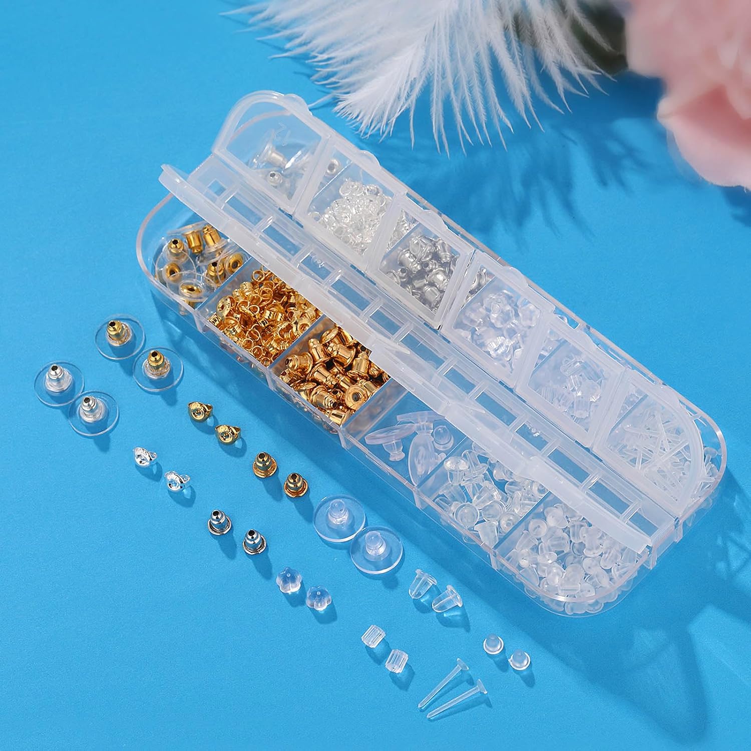 Detalle de Hazifes HAJOIH9BH12BACKS Earring Backs, 600 Pieces in 12 Styles