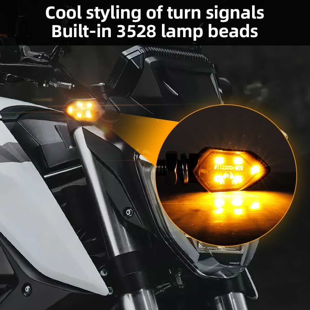 Detalle 2 de LOPHE Indicatore Moto 4Pcs Indicatori di Direzione LED 12V Impermeabili IP65