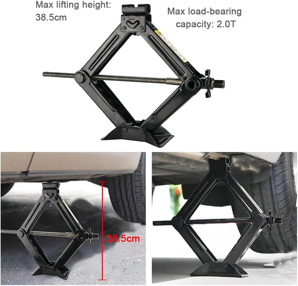 Thumbnail 2 de VonLux Car Jack Kit (2-Ton Scissor Jack) with Speed Handle, Ratchet Wrench & Wheel Wrench – Portable Tyre Lifting Tool