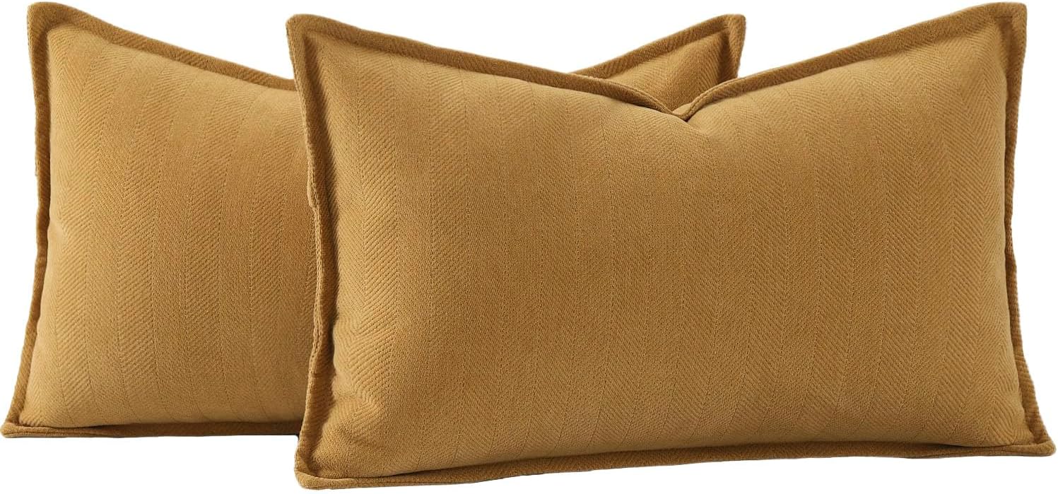 Thumbnail 6 de Madizz Textured Chenille Cushion Covers (Set of 2) – 20x20 inch Beige