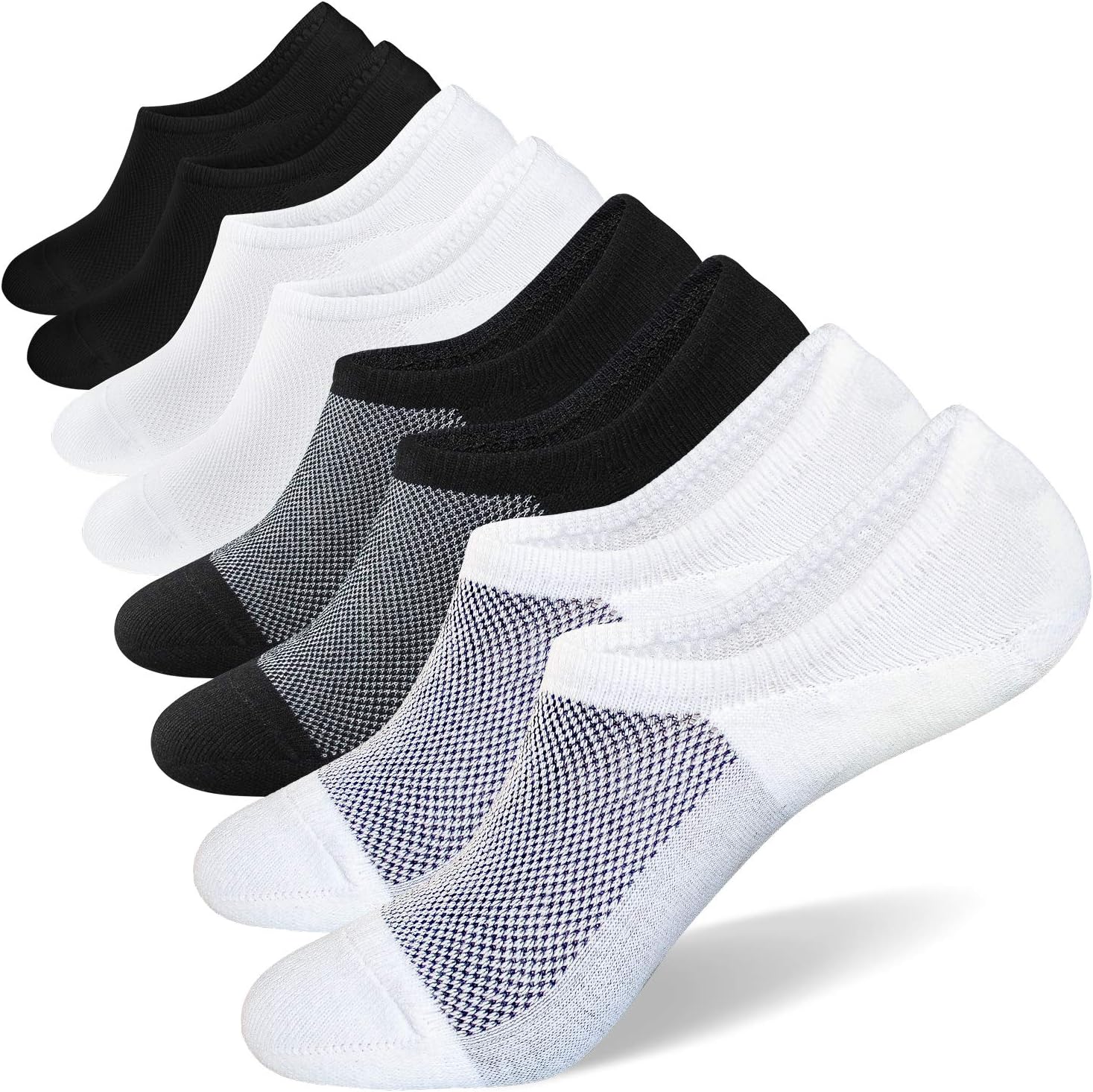 Thumbnail 6 de SIXDAYSOX No Show Socks for Men (6/8 Pack) — Cotton, Thin, Low Cut, Non-Slip