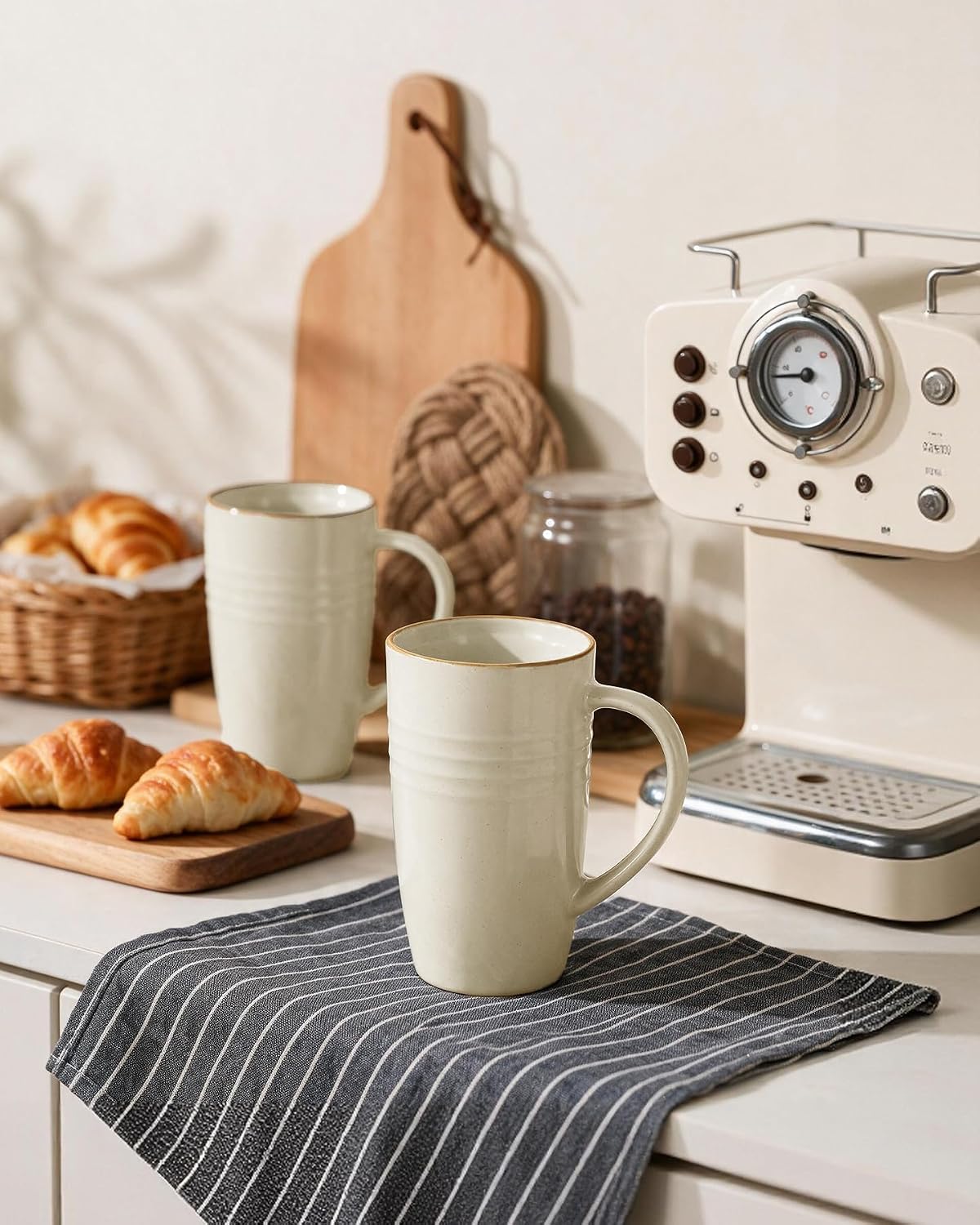Detalle de Famiware Ceramic Coffee Mug Set, 20 oz