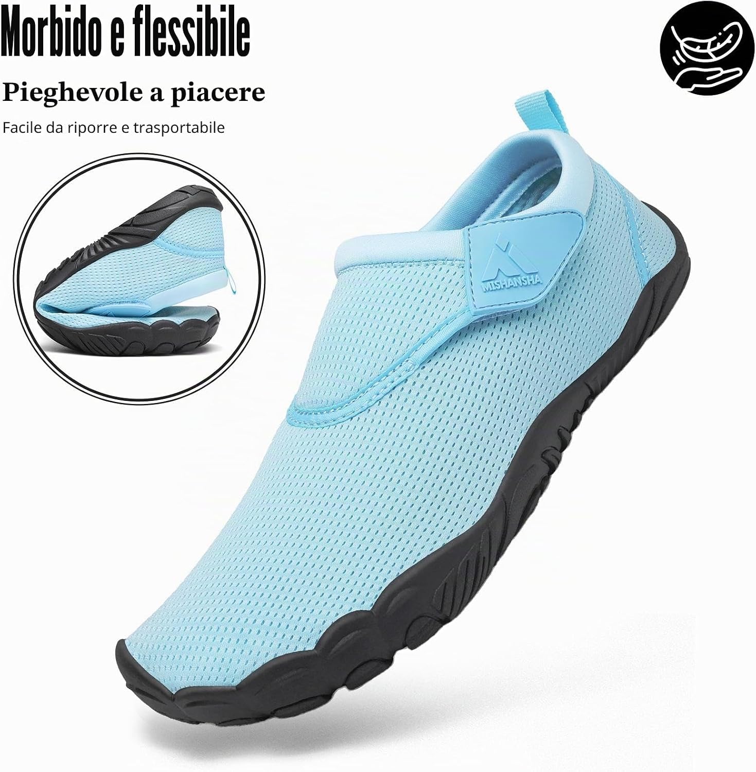 Detalle de Mishansha Scarpe da Scoglio Antiscivolo Traspirante uomo/donna – modello impermeabile e leggero, taglie 36-46