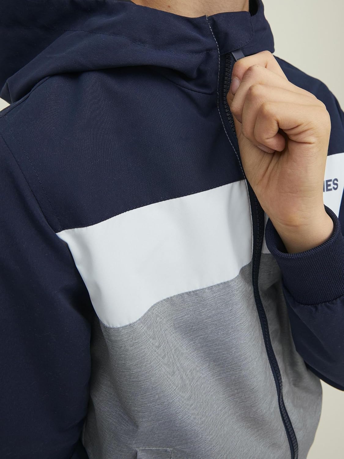 Thumbnail 5 de Jack & Jones Kids Hooded Long Sleeve Bomber Jacket with Wind-Stopper Shell
