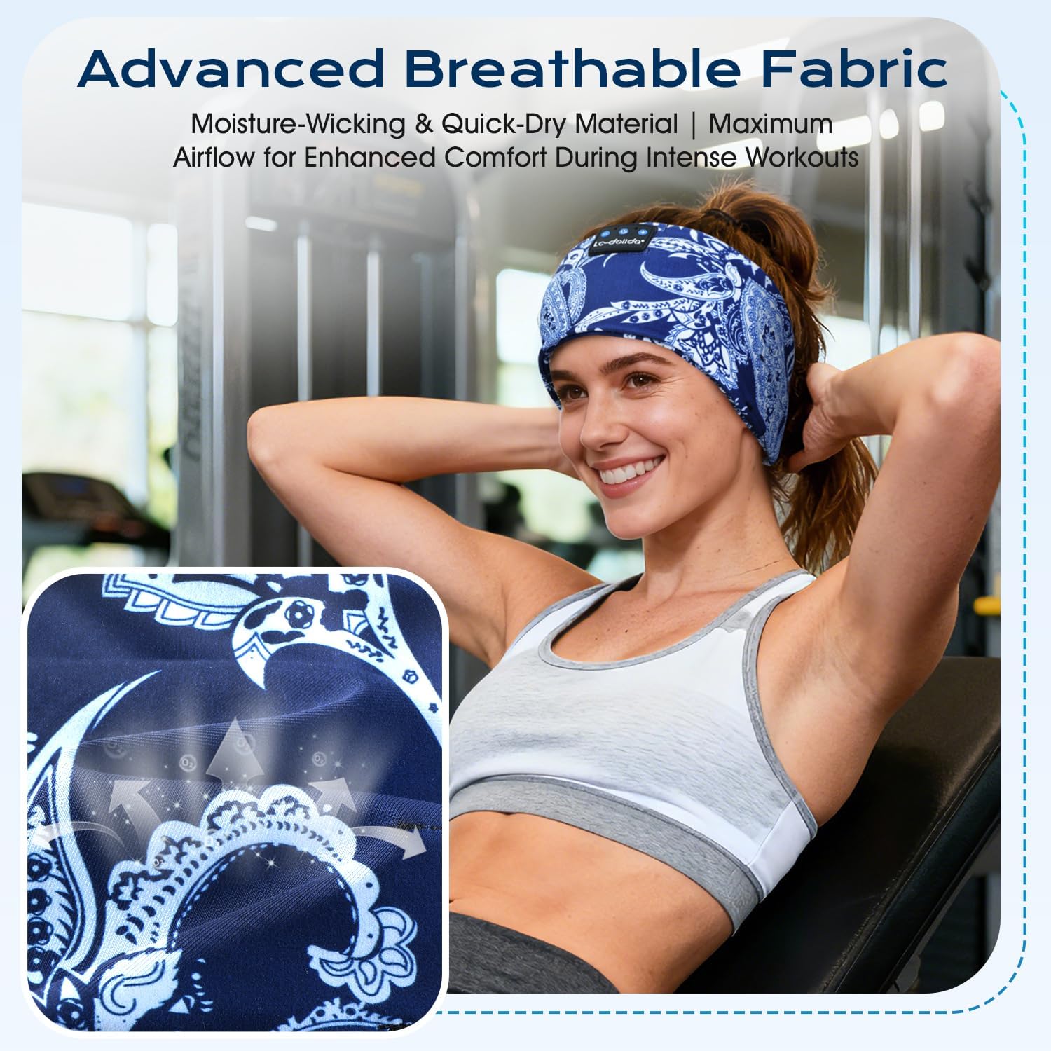 Thumbnail 4 de LC-dolida Sleep Headphones Headband Bluetooth for Sleep