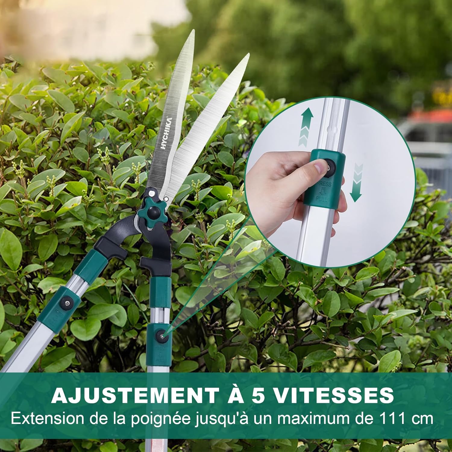 Thumbnail 2 de HYCHIKA Cisaille Haie Télescopique 111 cm ✂