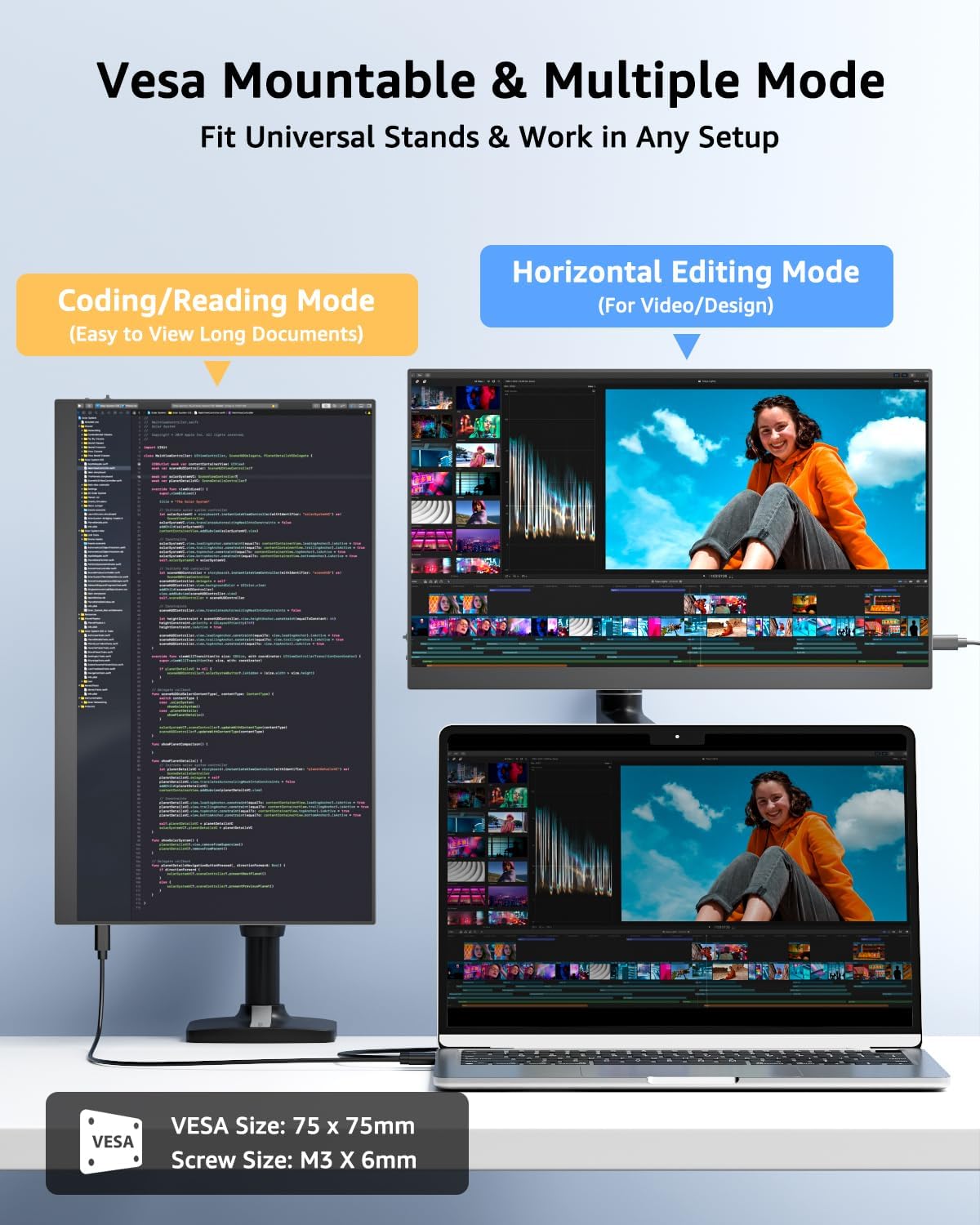 Thumbnail 5 de Yodoit Portable Monitor 15.6" FHD IPS display