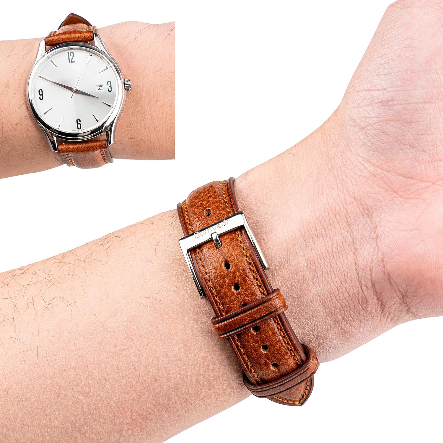 Thumbnail 4 de Gomvadr Leder Uhrenarmband 20 mm