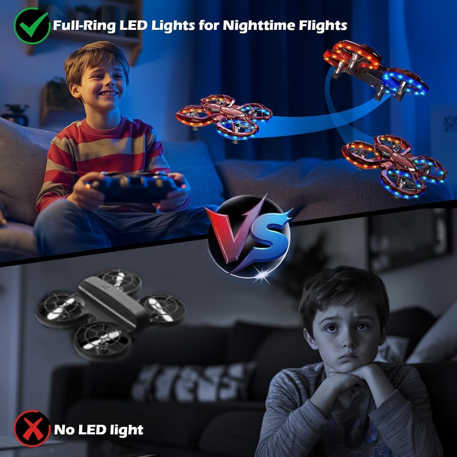 Thumbnail 4 de Innofans Mini Drone for Kids: Safe, Beginner-Friendly LED Flyer for Ages 8–14