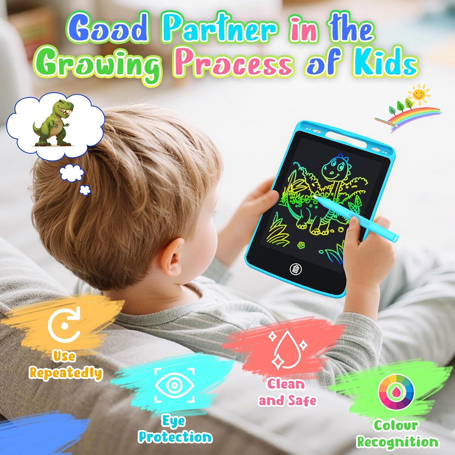 Detalle 2 de Party Bag Fillers for Kids: 12-Pack 6.5 Inch LCD Drawing Tablets – Durable, Mess-Free Fun for 3–8 Year Olds