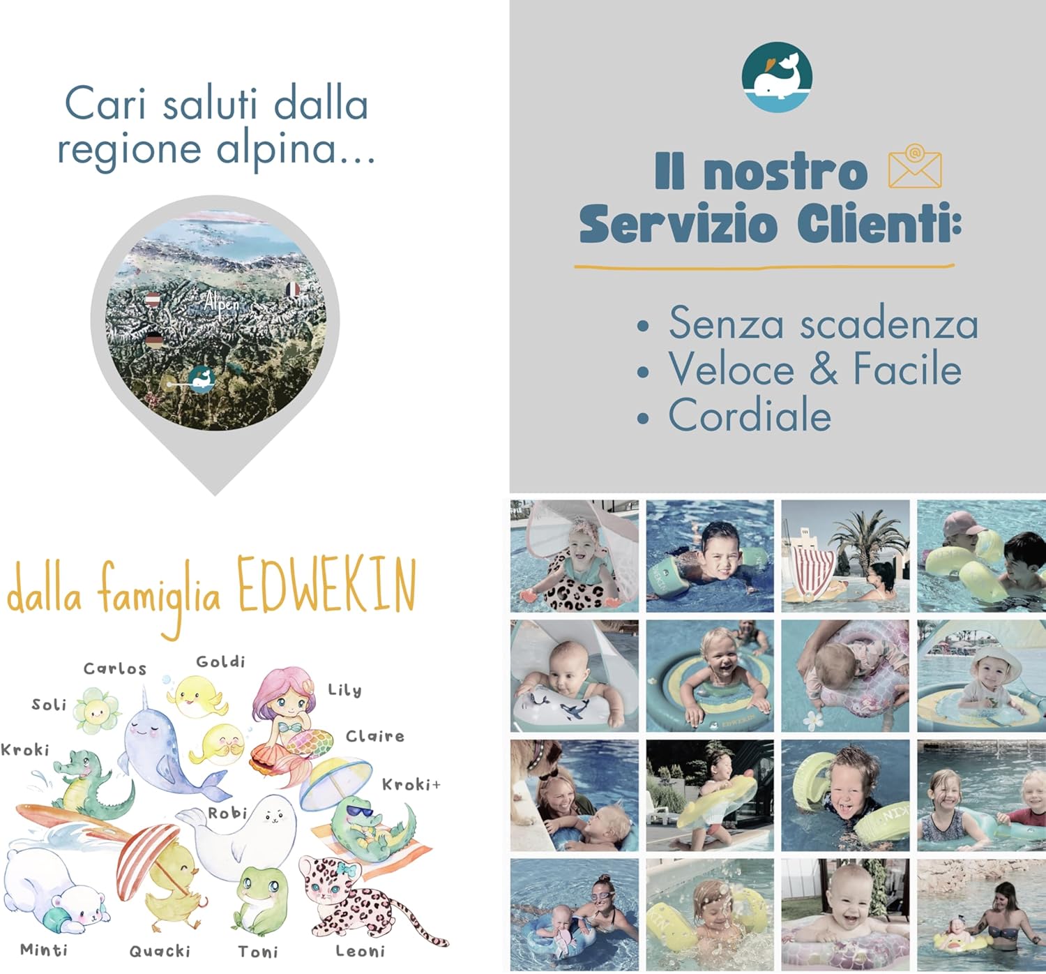 Thumbnail 6 de EDWEKIN Braccioli da nuoto Goldi: sicurezza, comfort e divertimento per i piccoli