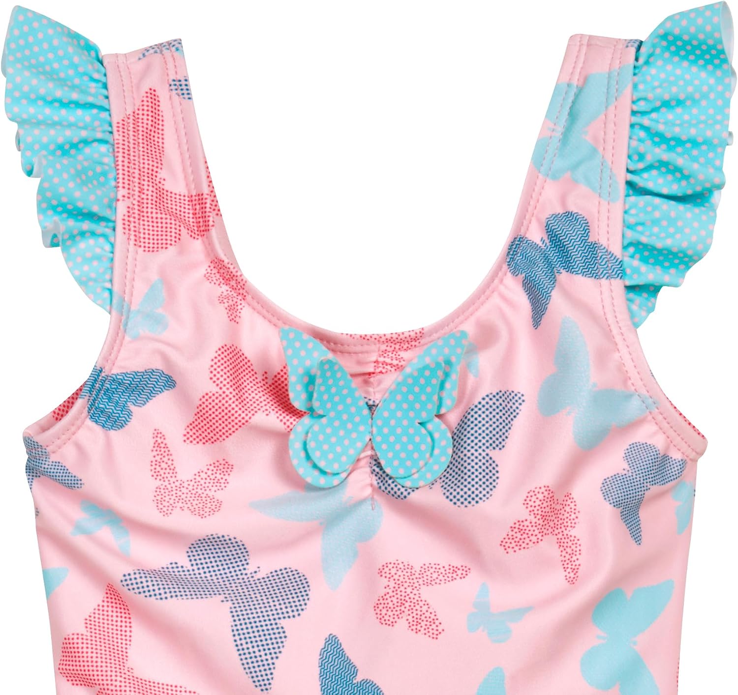 Detalle de Playshoes Mädchen Schwimmanzug Badeanzug (1er Pack) – recyceltes Material, UV-Schutz 50+