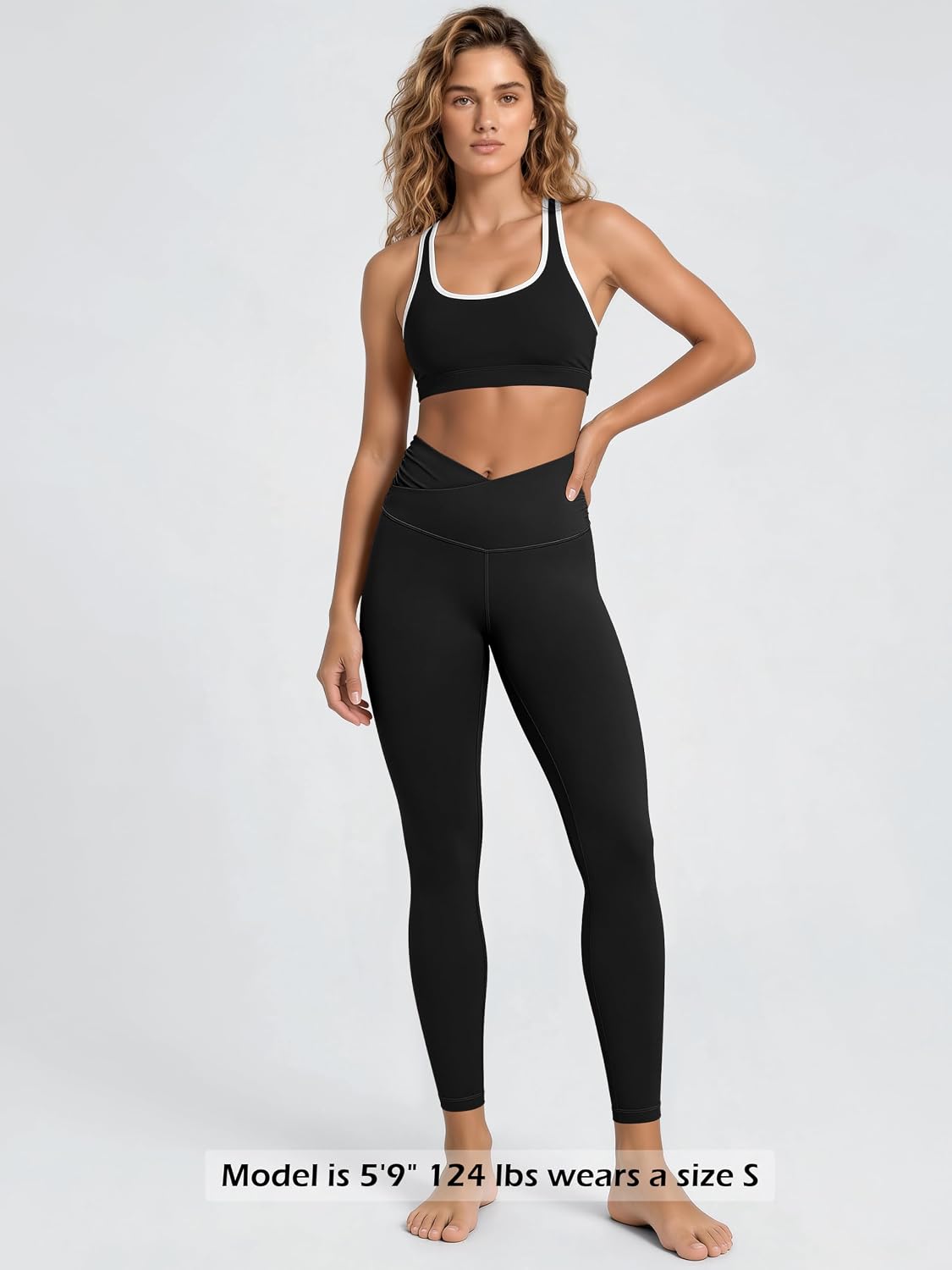 Thumbnail 4 de ODODOS Cross Waist Yoga Leggings 25