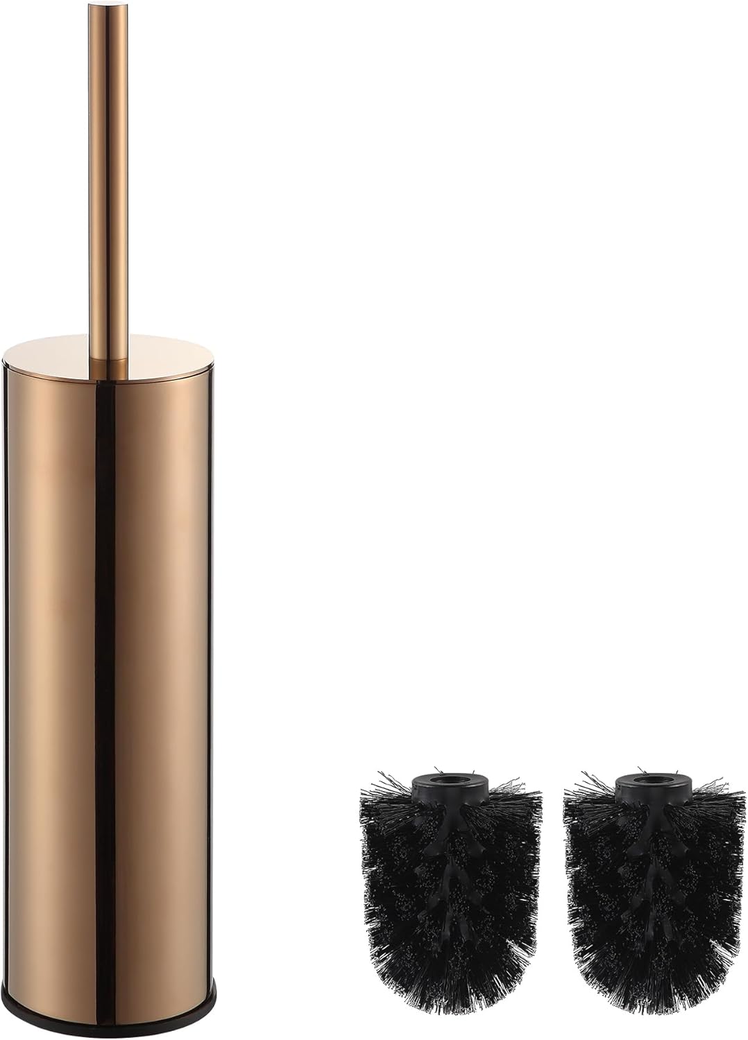 Porte-brosse de toilette BGL 304 en acier inoxydable 304 (or rose) avec couvercle anti-odeurs