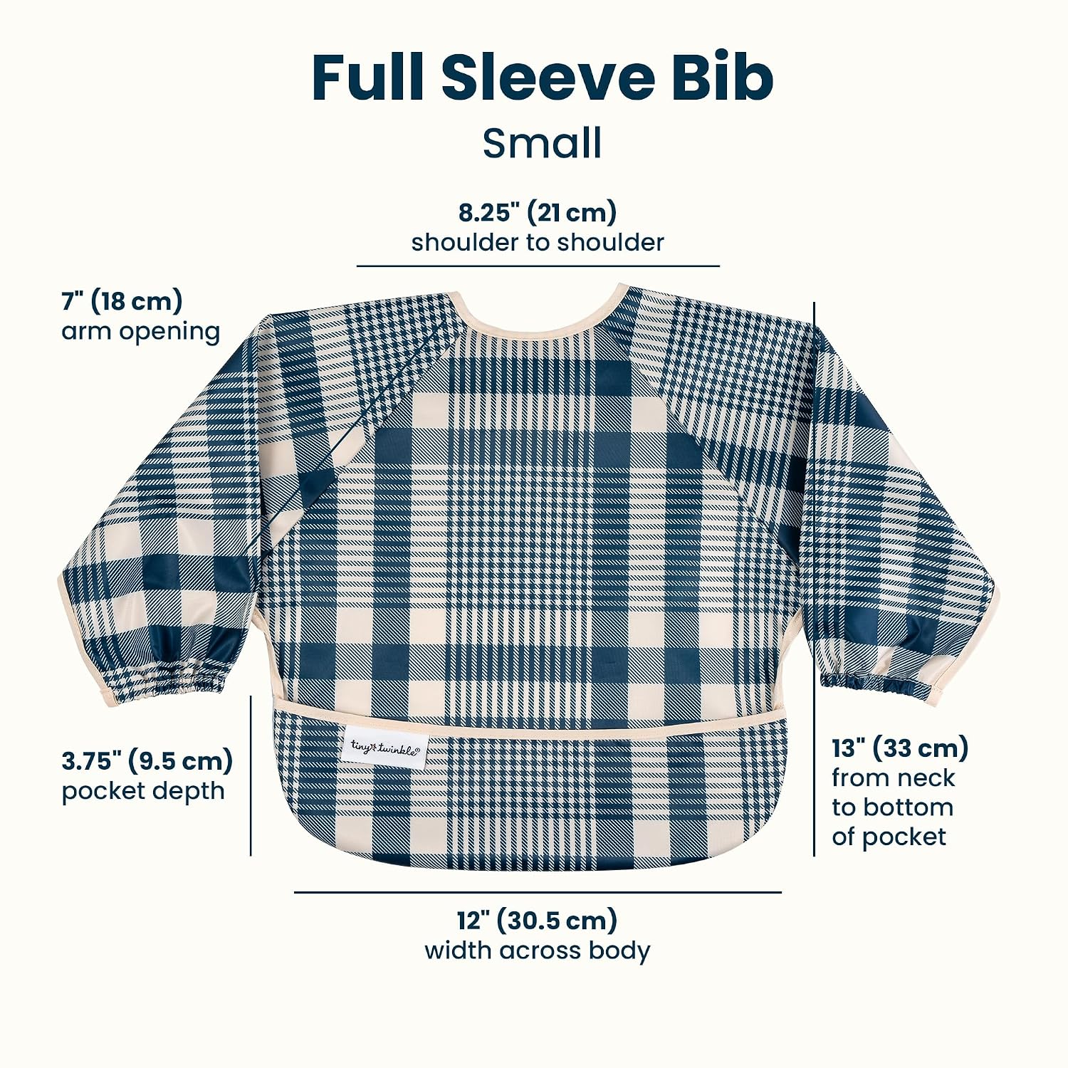 Detalle 2 de Tiny Twinkle Long Sleeve Bib, Waterproof 2-Pack Smocks, 6-24M