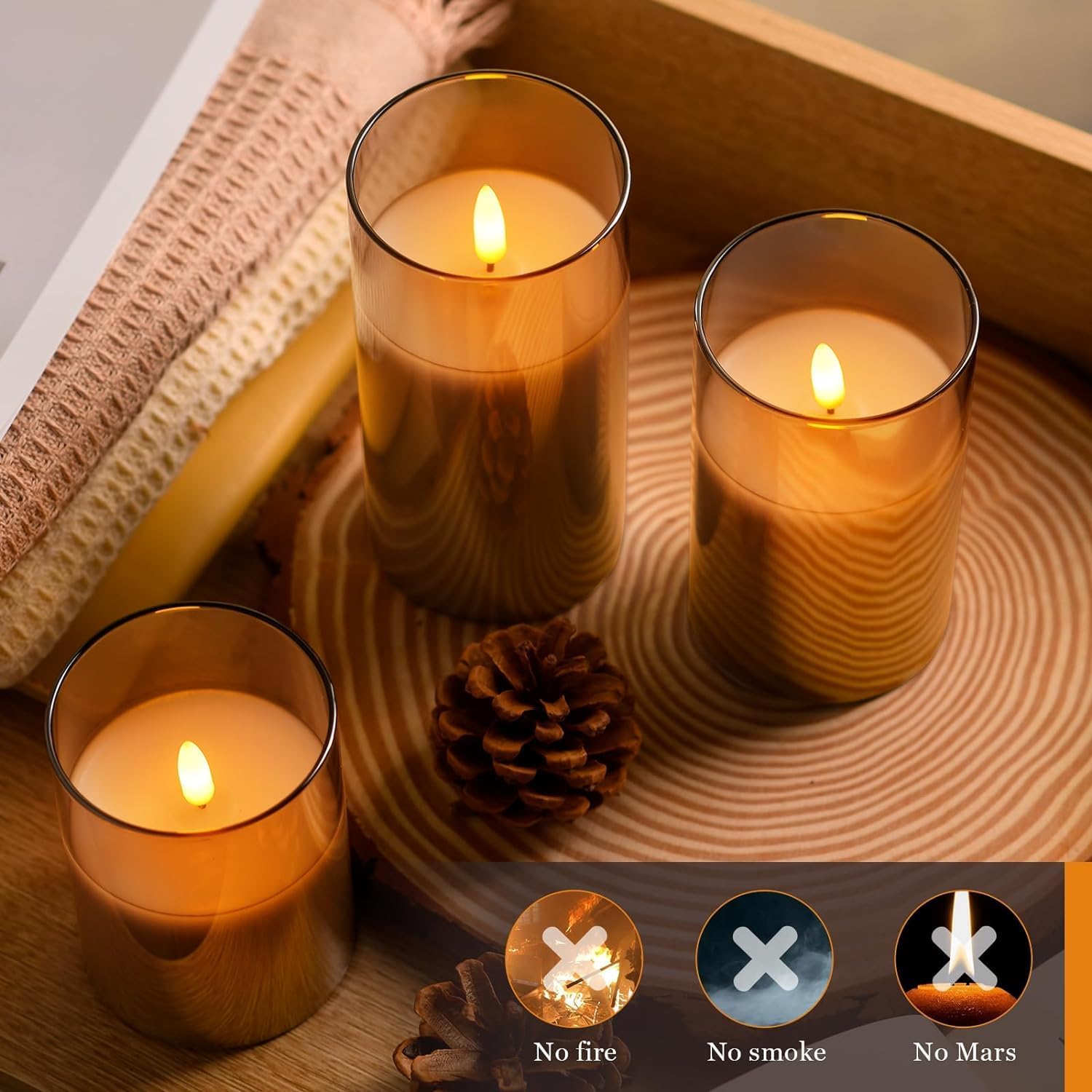 Detalle 1 de GTTFAE GTTFAE LED candles set of 3