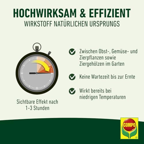 Detalle 2 de VOROX Unkrautfrei Express – Konzentrat 2,2 L (Compo): Relativ schnelle Unkrautbekämpfung zwischen Zierpflanzen und Nutzpflanzen